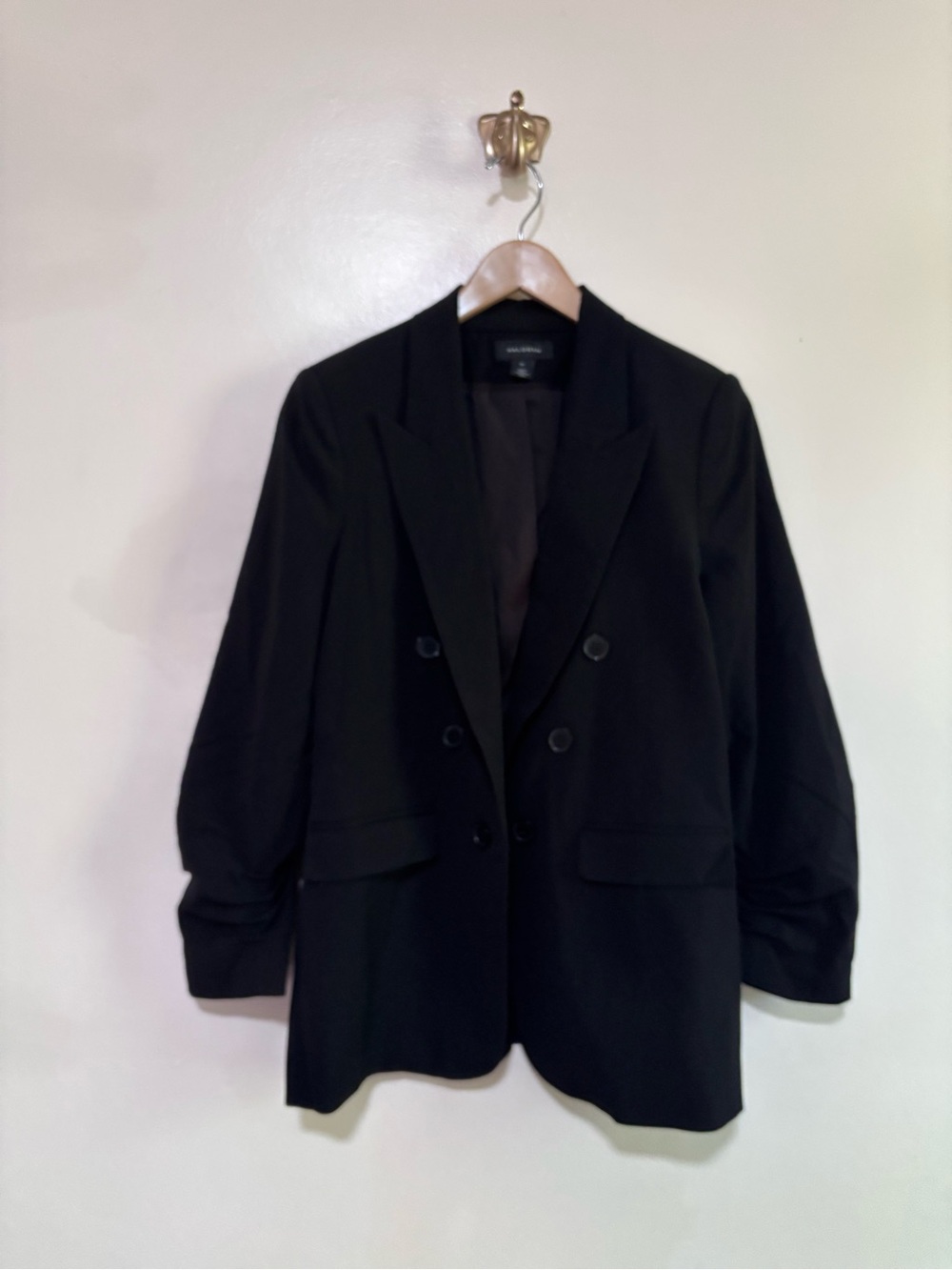Halogen Scrunched Sleeve Double-Breasted Blazer M NWOT
